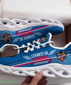 Levante UD Logo Pattern Custom Name 3D Max Soul Sneaker Shoes In Blue - Levante UD Logo Pattern Custom Name 3D Max Soul Sneaker Shoes In Blue_3