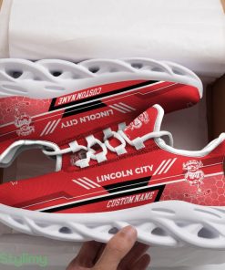 Lincoln City Logo Beehive Pattern Custom Name 3D Max Soul Sneaker Shoes - Lincoln City Logo Beehive Pattern Custom Name 3D Max Soul Sneaker Shoes_3