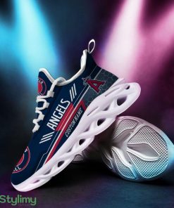 Los Angeles Angels Logo Beehive Pattern Custom Name 3D Max Soul Sneaker Shoes - Los Angeles Angels Logo Beehive Pattern Custom Name 3D Max Soul Sneaker Shoes_1