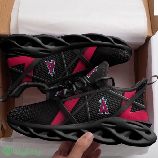 Los Angeles Angels Logo Pattern Custom Name 3D Max Soul Sneaker Shoes