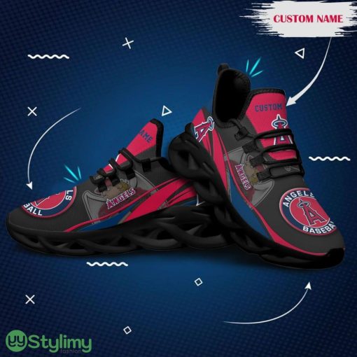 Los Angeles Angels Mascot Logo Pattern Custom Name 3D Max Soul Sneaker Shoes