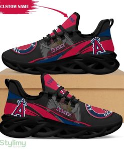 Los Angeles Angels Mascot Logo Pattern Custom Name 3D Max Soul Sneaker Shoes - Los Angeles Angels Mascot Logo Pattern Custom Name 3D Max Soul Sneaker Shoes_3