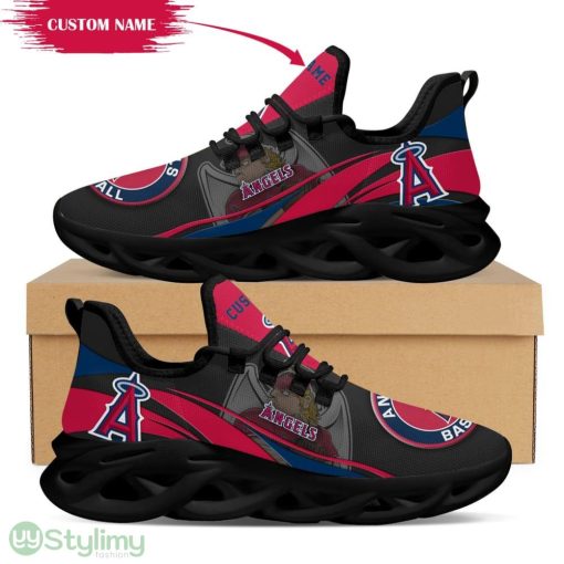 Los Angeles Angels Mascot Logo Pattern Custom Name 3D Max Soul Sneaker Shoes