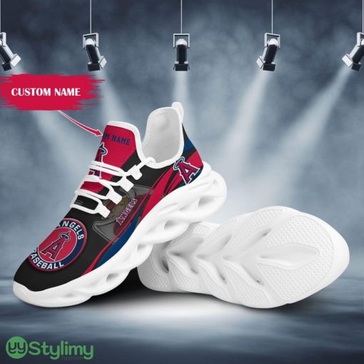 Los Angeles Angels Mascot Logo Pattern Custom Name 3D Max Soul Sneaker Shoes