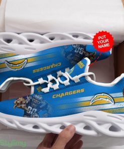 Los Angeles Chargers Logo Illustration Image Pattern Custom Name 3D Max Soul Sneaker Shoes - Los Angeles Chargers Logo Illustration Image Pattern Custom Name 3D Max Soul Sneaker Shoes_4