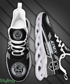 Los Angeles Kings Logo Custom Name Pattern 3D Max Soul Sneaker Shoes In Black - Los Angeles Kings Logo Custom Name Pattern 3D Max Soul Sneaker Shoes In Black_2