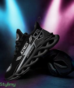 Los Angeles Kings Logo Custom Name Pattern 3D Max Soul Sneaker Shoes In Black - Los Angeles Kings Logo Custom Name Pattern 3D Max Soul Sneaker Shoes In Black_4