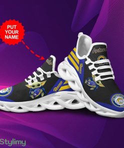 Los Angeles Rams Baby Yoda Logo Pattern Custom Name 3D Max Soul Sneaker Shoes - Los Angeles Rams Baby Yoda Logo Pattern Custom Name 3D Max Soul Sneaker Shoes_1