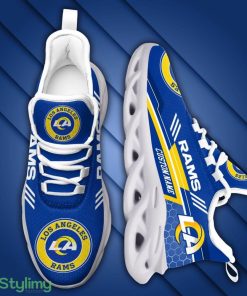 Los Angeles Rams Logo Custom Name In Blue 3D Max Soul Sneaker Shoes - Los Angeles Rams Logo Custom Name In Blue 3D Max Soul Sneaker Shoes_2