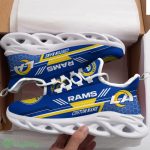 Los Angeles Rams Logo Custom Name In Blue 3D Max Soul Sneaker Shoes - Los Angeles Rams Logo Custom Name In Blue 3D Max Soul Sneaker Shoes_3