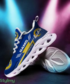 Los Angeles Rams Logo Custom Name In Blue 3D Max Soul Sneaker Shoes - Los Angeles Rams Logo Custom Name In Blue 3D Max Soul Sneaker Shoes_3