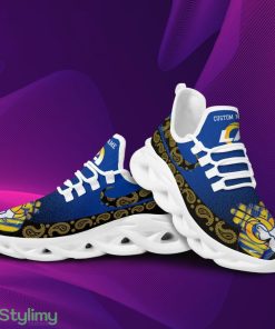 Los Angeles Rams Logo Pattern Custom Name 3D Max Soul Sneaker Shoes - Los Angeles Rams Logo Pattern Custom Name 3D Max Soul Sneaker Shoes_1