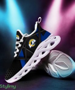 Los Angeles Rams Logo Pattern Custom Name 3D Max Soul Sneaker Shoes In Black - Los Angeles Rams Logo Pattern Custom Name 3D Max Soul Sneaker Shoes In Black_2