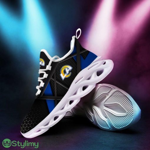 Los Angeles Rams Logo Pattern Custom Name 3D Max Soul Sneaker Shoes In Black