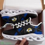 Los Angeles Rams Logo Pattern Custom Name 3D Max Soul Sneaker Shoes In Black - Los Angeles Rams Logo Pattern Custom Name 3D Max Soul Sneaker Shoes In Black_3