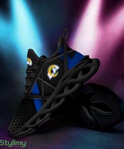 Los Angeles Rams Logo Pattern Custom Name 3D Max Soul Sneaker Shoes In Black - Los Angeles Rams Logo Pattern Custom Name 3D Max Soul Sneaker Shoes In Black_4