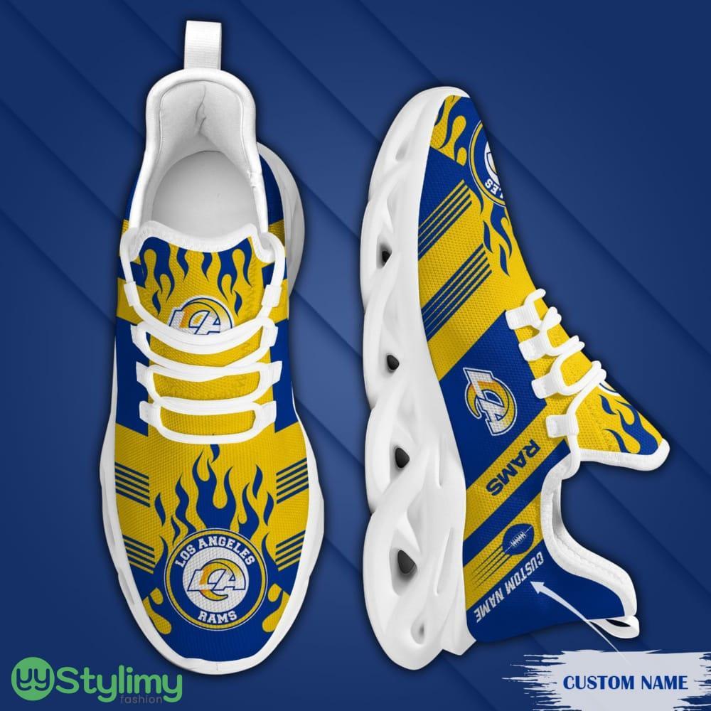 Los Angeles Rams Logo Pattern Custom Name 3D Max Soul Sneaker Shoes In Blue Yellow 4 Los Angeles Rams Logo Pattern Custom Name 3D Max Soul Sneaker Shoes In Blue Yellow - Los Angeles Rams Logo Pattern Custom Name 3D Max Soul Sneaker Shoes In Blue Yellow_4
