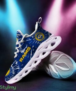 Los Angeles Rams Logo Tie Dye Pattern Custom Name 3D Max Soul Sneaker Shoes - Los Angeles Rams Logo Tie Dye Pattern Custom Name 3D Max Soul Sneaker Shoes_1