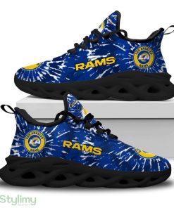 Los Angeles Rams Logo Tie Dye Pattern Custom Name 3D Max Soul Sneaker Shoes - Los Angeles Rams Logo Tie Dye Pattern Custom Name 3D Max Soul Sneaker Shoes_4