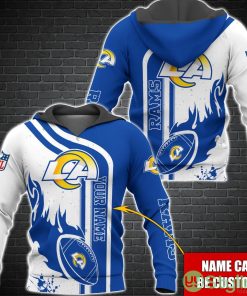 Los Angeles Rams NFL Custom Name 3D Hoodie All Over Printed Product Photo 1