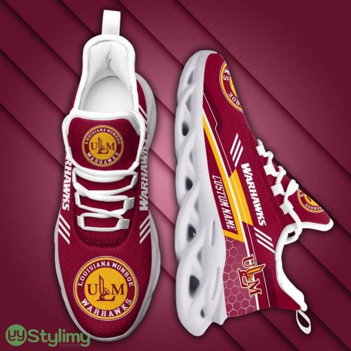 Louisiana Monroe Warhawks Logo Custom Name Pattern 3D Max Soul Sneaker Shoes