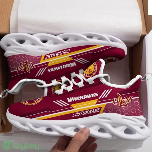 Louisiana Monroe Warhawks Logo Custom Name Pattern 3D Max Soul Sneaker Shoes