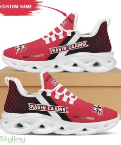 Louisiana Ragin' Cajuns Logo Custom Name Pattern 3D Max Soul Sneaker Shoes - Louisiana Ragin' Cajuns Logo Custom Name Pattern 3D Max Soul Sneaker Shoes_1