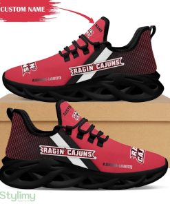 Louisiana Ragin' Cajuns Logo Custom Name Pattern 3D Max Soul Sneaker Shoes - Louisiana Ragin' Cajuns Logo Custom Name Pattern 3D Max Soul Sneaker Shoes_4