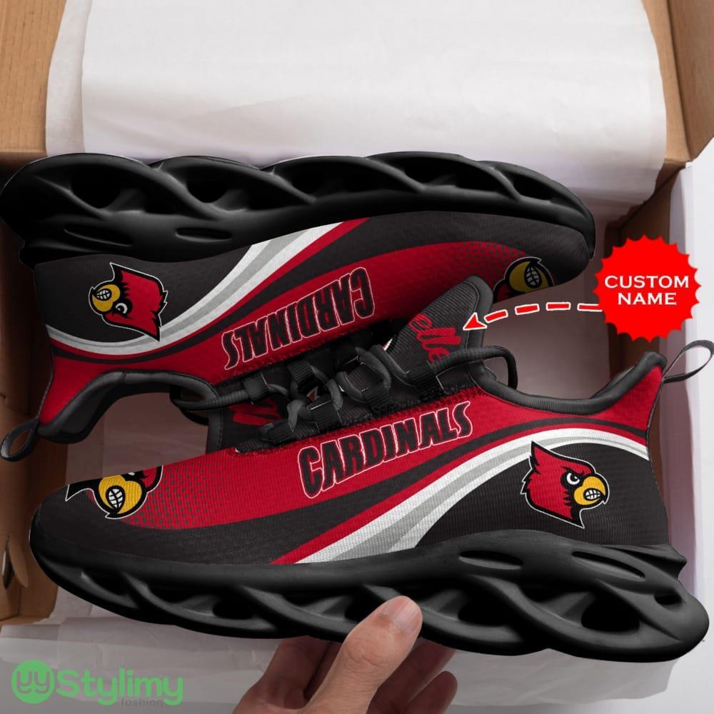 Louisville Cardinals Logo With Stripe Pattern Custom Name 3D Max Soul Sneaker Shoes 3 Louisville Cardinals Logo With Stripe Pattern Custom Name 3D Max Soul Sneaker Shoes - Louisville Cardinals Logo With Stripe Pattern Custom Name 3D Max Soul Sneaker Shoes_3