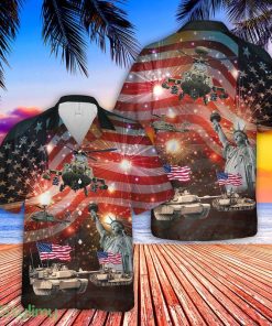 M1A2 Abrams and M3 Bradley 4th Of July Hawaiian Shirt - M1A2 Abrams and M3 Bradley 4th Of July Hawaiian Shirt
