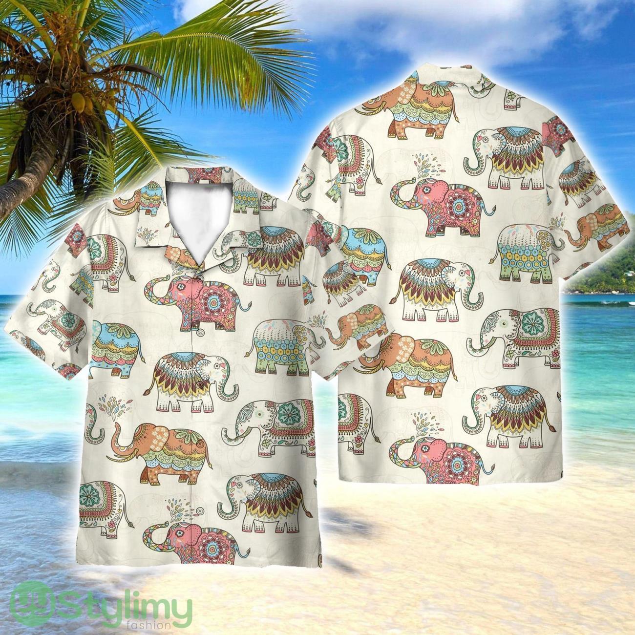 Mandala Elephants India Style 3D Hawaiian Shirt All Over Printed 2 Mandala Elephants India Style 3D Hawaiian Shirt All Over Printed Product Photo 1