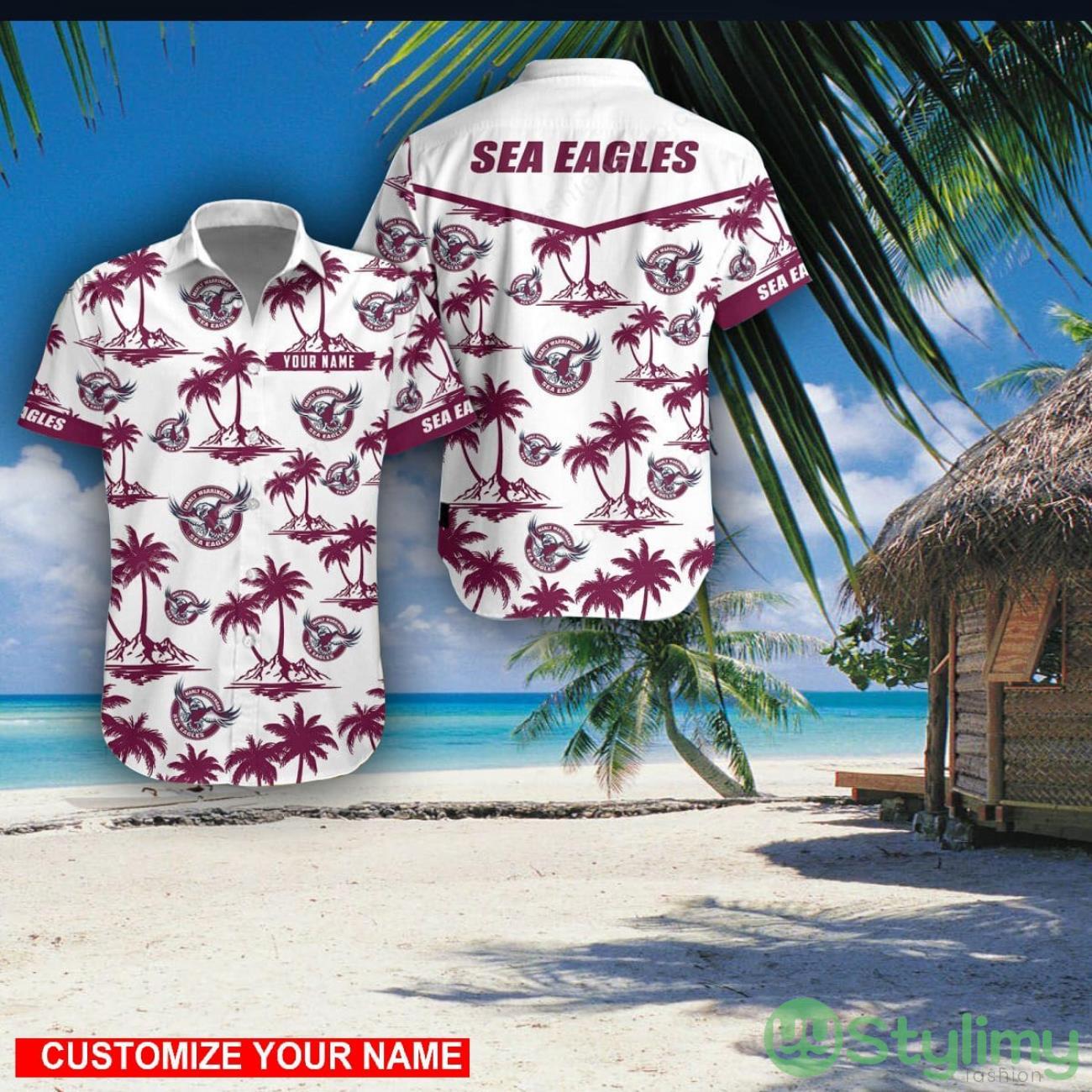 Manly Warringah Sea Eagles Custom Name 3D Hawaii Shirt Coconut Pattern Beach Shirt 2 Manly Warringah Sea Eagles Custom Name 3D Hawaii Shirt Coconut Pattern Beach Shirt Product Photo 1