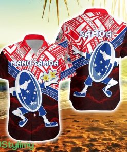 Manu Samoa Rugby Dab Trend Creative Red Hawaiian Shirt For Men And Women Product Photo 1