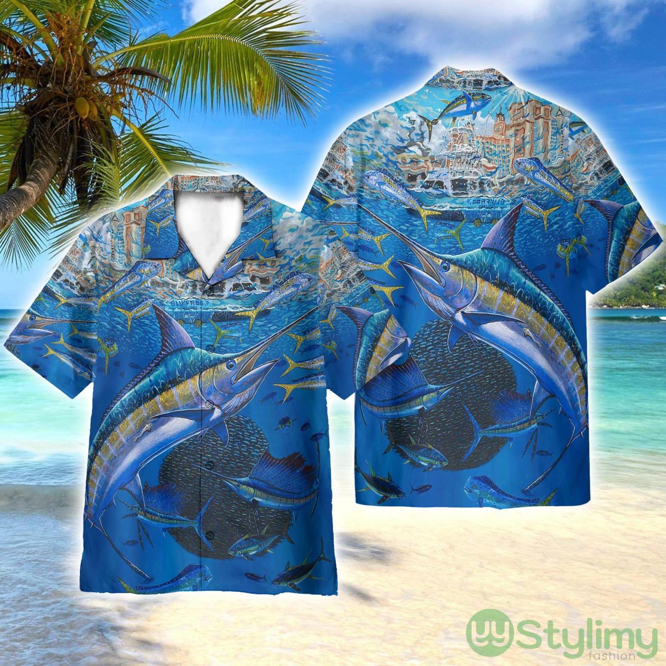 Marlin In Blue Water 3D Printed Beach Shirt Men Women Hawaiian Shirt 2 Marlin In Blue Water 3D Printed Beach Shirt Men Women Hawaiian Shirt Product Photo 1