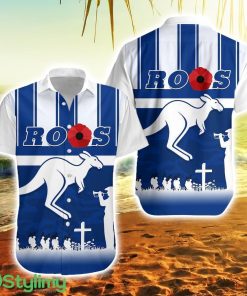 Melbourne Kangaroos Roos Anzac Day Hawaiian Shirt For Men And Women Product Photo 1