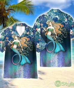 Mermaid 3D Printed Beach Shirt Men Women Hawaiian Shirt Product Photo 1
