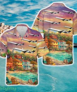 Mesa Airlines Bombardier CRJ-900ER Hawaiian Shirt - Mesa Airlines Bombardier CRJ-900ER Hawaiian Shirt