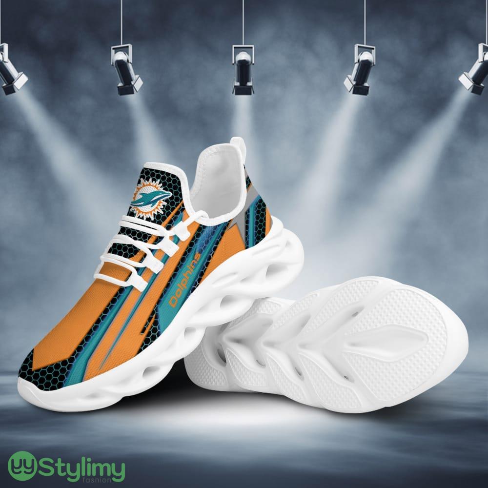 Miami Dolphins Geometric Hexagon Design Trending Max Soul Clunky Sneaker Shoes 2 Miami Dolphins Geometric Hexagon Design Trending Max Soul Clunky Sneaker Shoes - Miami Dolphins Geometric Hexagon Design Trending Max Soul Clunky Sneaker Football Team Fans_2