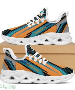 Miami Dolphins Geometric Hexagon Design Trending Max Soul Clunky Sneaker Shoes - Miami Dolphins Geometric Hexagon Design Trending Max Soul Clunky Sneaker Football Team Fans_1