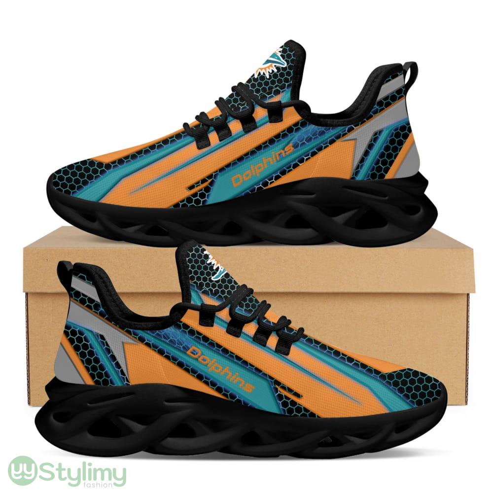 Miami Dolphins Geometric Hexagon Design Trending Max Soul Clunky Sneaker Shoes 4 Miami Dolphins Geometric Hexagon Design Trending Max Soul Clunky Sneaker Shoes - Miami Dolphins Geometric Hexagon Design Trending Max Soul Clunky Sneaker Football Team Fans_5