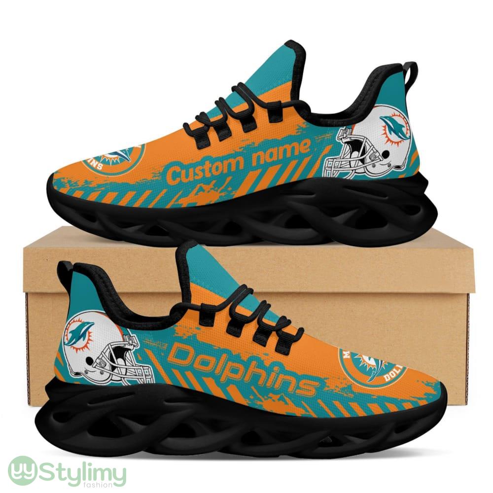 Miami Dolphins Logo Helmet And Stripe Pattern Custom Name 3D Max Soul Sneaker Shoes 2 Miami Dolphins Logo Helmet And Stripe Pattern Custom Name 3D Max Soul Sneaker Shoes - Miami Dolphins Logo Helmet And Stripe Pattern Custom Name 3D Max Soul Sneaker Shoes_2