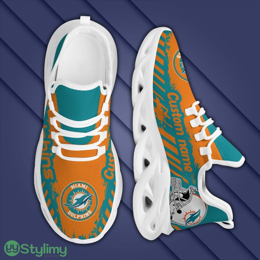 Miami Dolphins Logo Helmet And Stripe Pattern Custom Name 3D Max Soul Sneaker Shoes 3 Miami Dolphins Logo Helmet And Stripe Pattern Custom Name 3D Max Soul Sneaker Shoes - Miami Dolphins Logo Helmet And Stripe Pattern Custom Name 3D Max Soul Sneaker Shoes_3