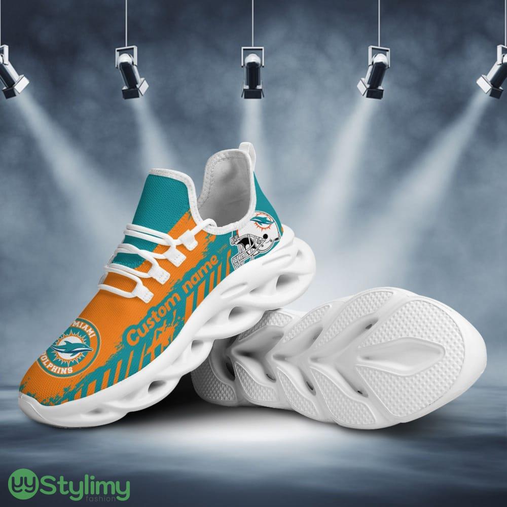 Miami Dolphins Logo Helmet And Stripe Pattern Custom Name 3D Max Soul Sneaker Shoes 4 Miami Dolphins Logo Helmet And Stripe Pattern Custom Name 3D Max Soul Sneaker Shoes - Miami Dolphins Logo Helmet And Stripe Pattern Custom Name 3D Max Soul Sneaker Shoes_4