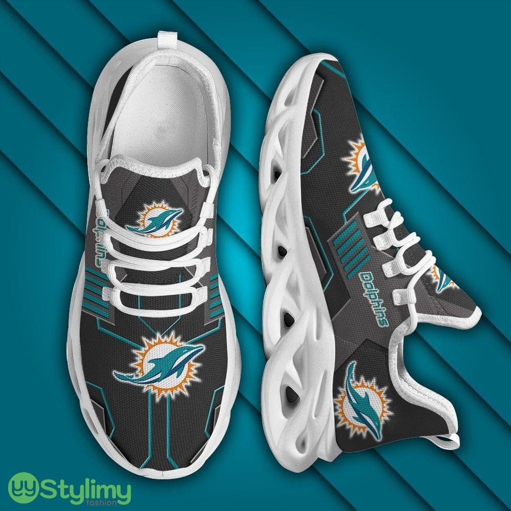 Miami Dolphins Logo Pattern Custom Name 3D Max Soul Sneaker Shoes In Black 3 Miami Dolphins Logo Pattern Custom Name 3D Max Soul Sneaker Shoes In Black - Miami Dolphins Logo Pattern Custom Name 3D Max Soul Sneaker Shoes In Black_3