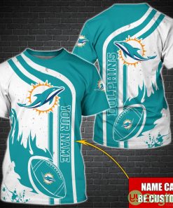 Miami Dolphins NFL Custom Name Special T-Shirt For Fans Product Photo 1