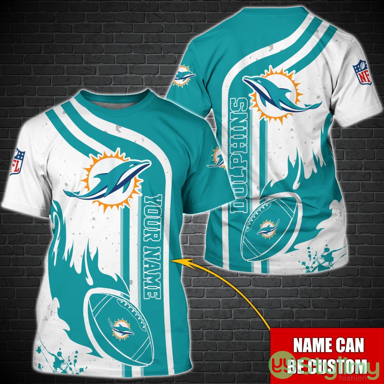 Miami Dolphins NFL Custom Name Special T-Shirt For Fans 2 Miami Dolphins NFL Custom Name Special T-Shirt For Fans Product Photo 1