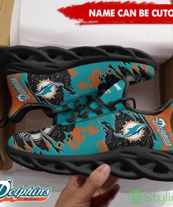 Miami Dolphins NFL Max Soul Sneakers Custom Name Running Lover Gift Product Photo 1