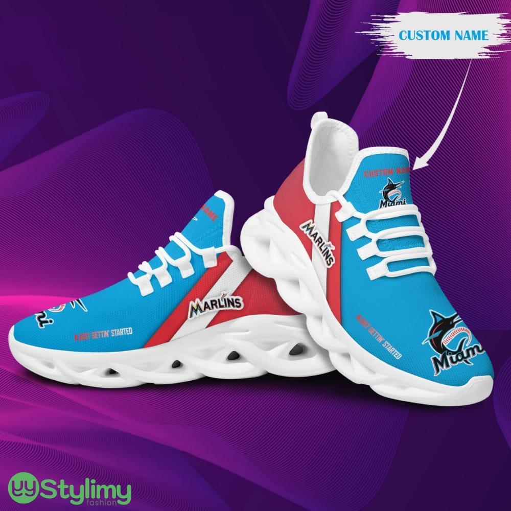Miami Marlins Logo Custom Name Pattern 3D Max Soul Sneaker Shoes In Blue and Red 2 Miami Marlins Logo Custom Name Pattern 3D Max Soul Sneaker Shoes In Blue and Red - Miami Marlins Logo Custom Name Pattern 3D Max Soul Sneaker Shoes In Blue and Red_2