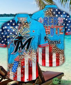 Miami Marlins MLB Hawaiian Shirt Independence Day Gift For Fans Product Photo 1