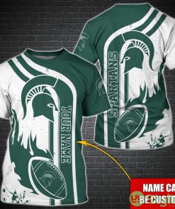 Michigan State Spartans NCAA1 Custom Name Special T-Shirt For Fans Product Photo 1